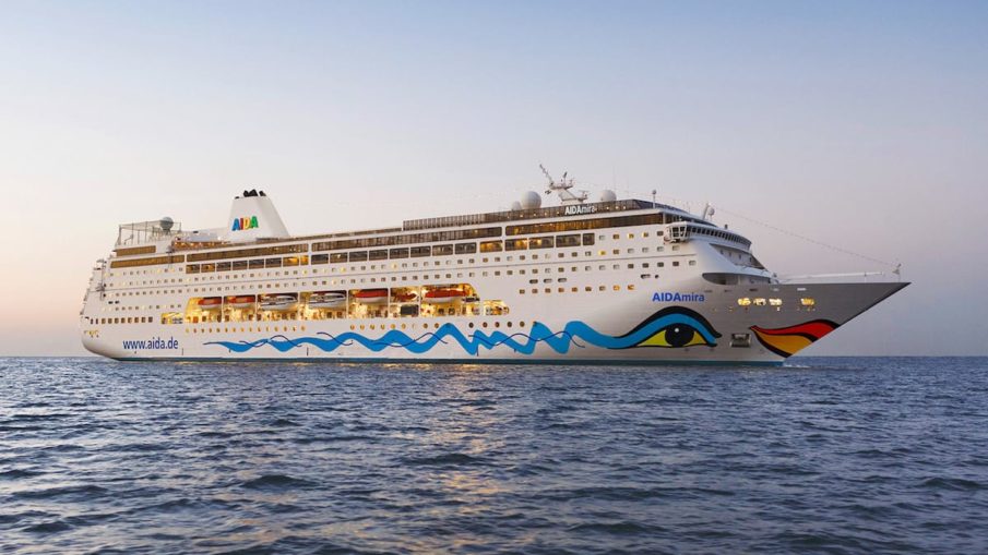 Modello NAVE NAVE DA CROCIERA MS AIDA mira AIDA 12cm Poly Cruise Ship NUOVO 